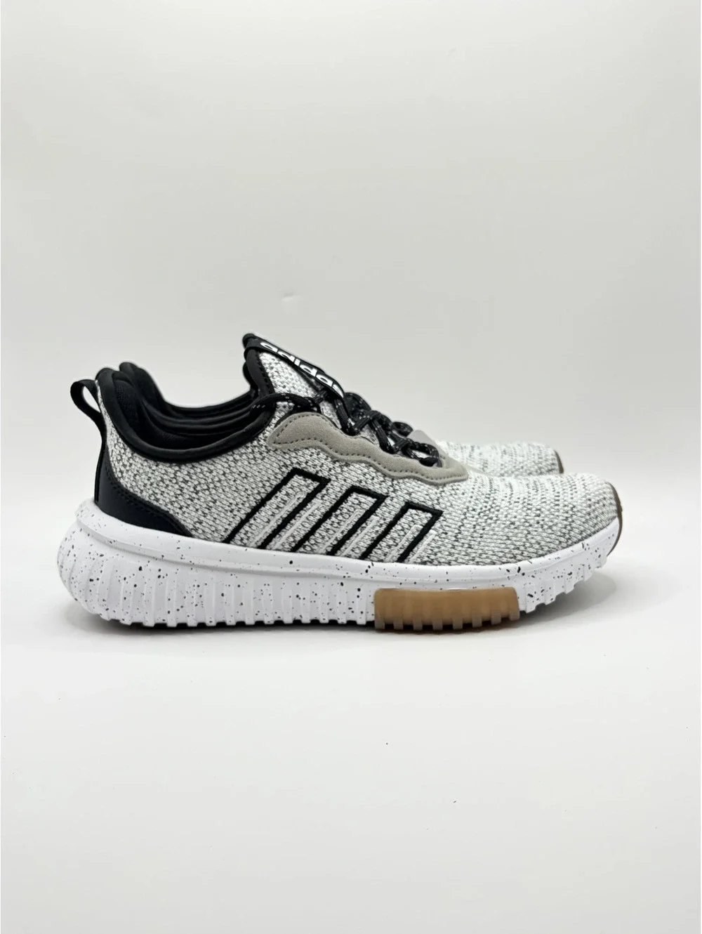 Adidas Kaptir Flow 2.0 Sneakers Size 5.5 White Grey Black Cloudfoam Cushioning